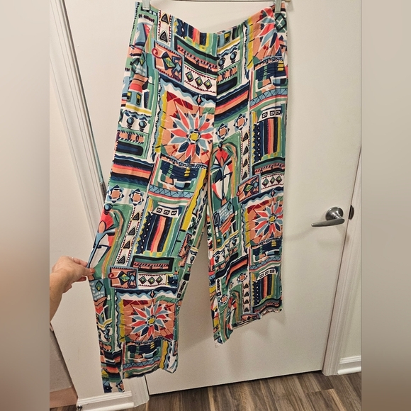 Lafayette 148 Palazzo Patchwork Size 10 - Picture 2 of 10